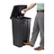 Safco Trash Receptacle, Step-On, 23 Gal, 19-3/4"x16-1/4"x32-1/4", BK SAF9923BL - alternate 4